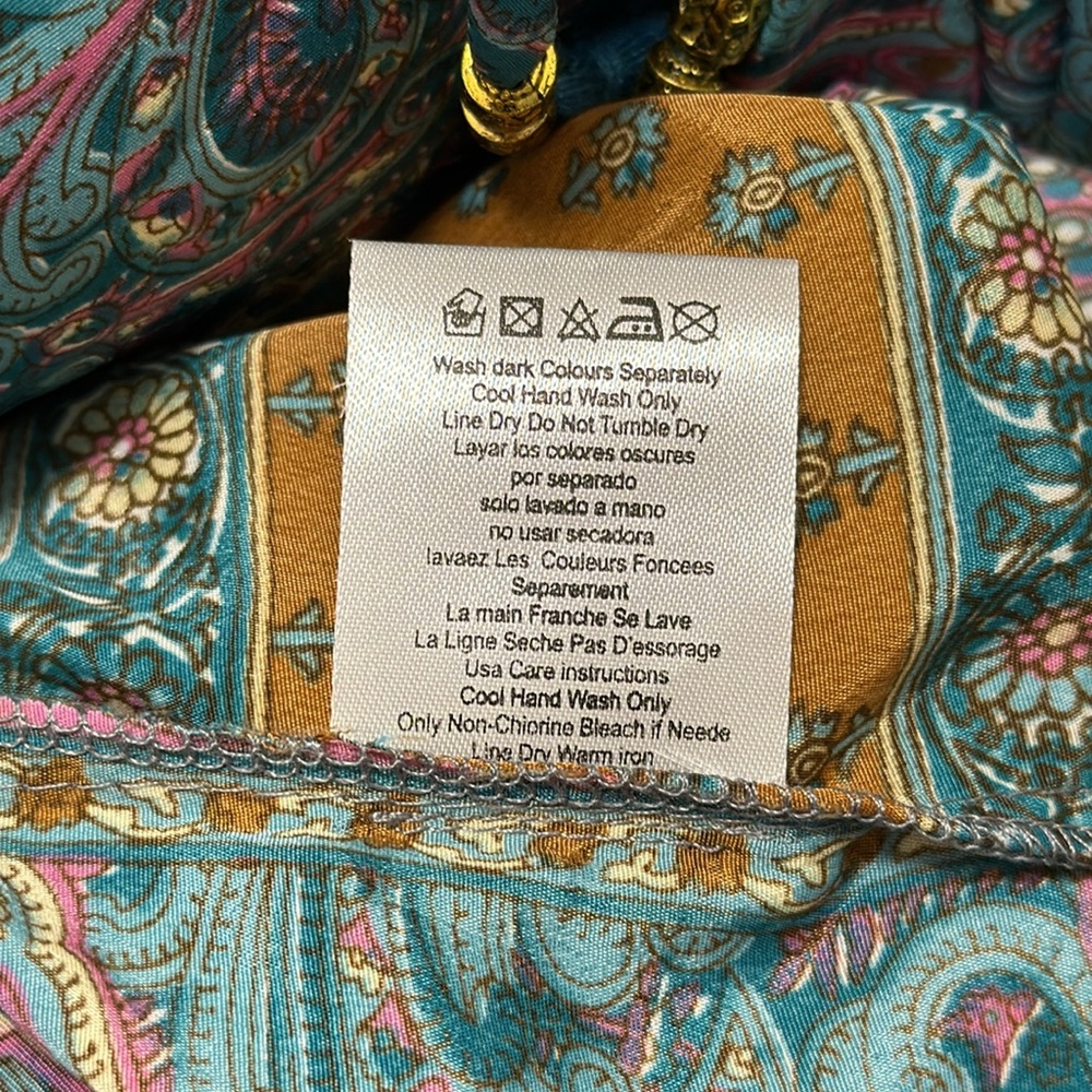 Boho Long Sleeve Silk Maxi Dress - Picture 16 of 16